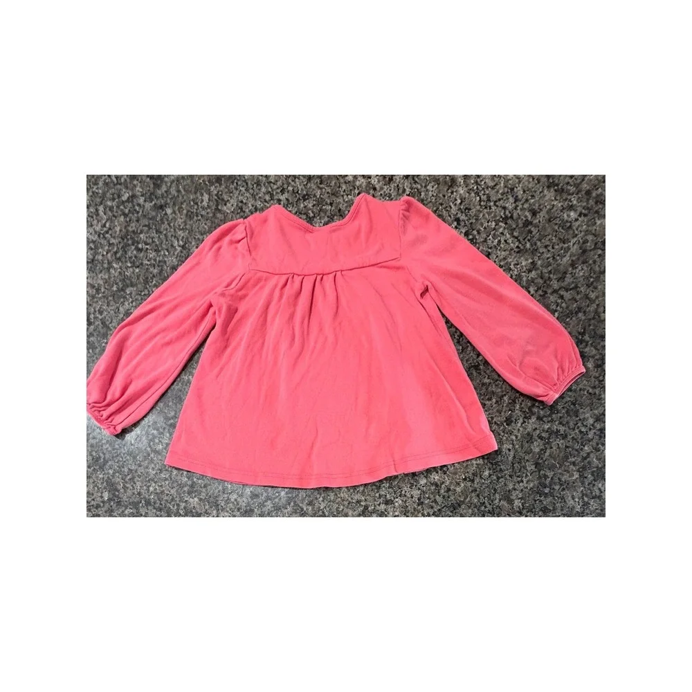 Gymboree Girls Pink Floral Embroidered Long Sleeve Tunic Top Size 5 24039/5625